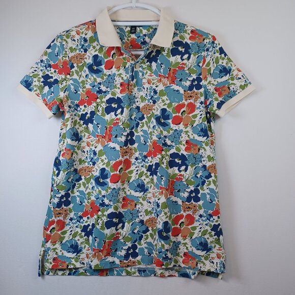 Lauren Ralph Lauren Polo Shirt Black Label Floral Short Sleeve Top Womens Small - Picture 6 of 6